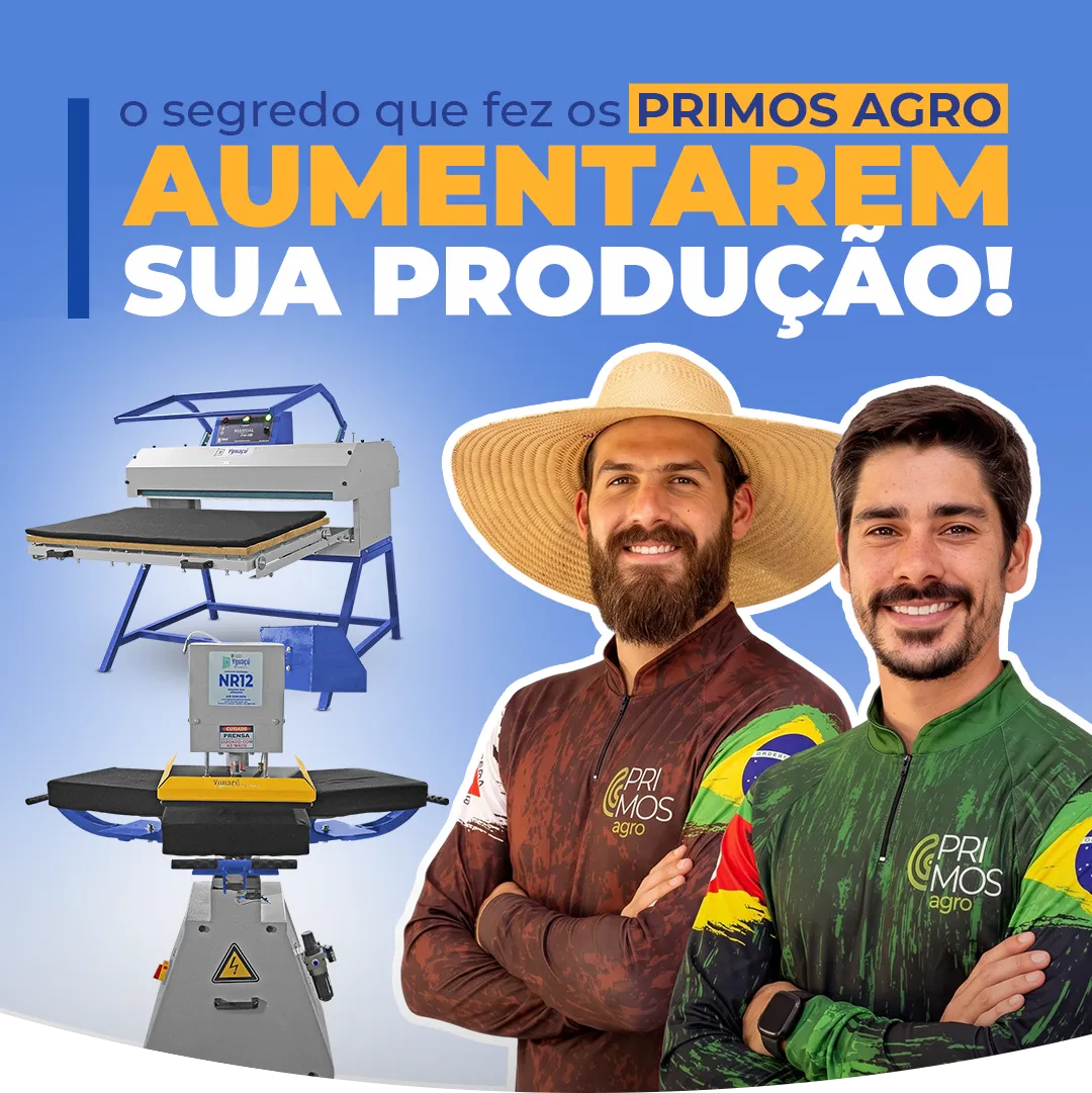 Primos Agro com a Prensa Manual 75x115 e Giratória 3 Berços da Yguaçú Máquinas